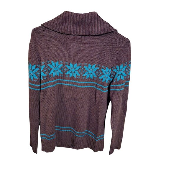 Studio Works Brown Caridgan Sweater With Collar - Picture 2 of 3